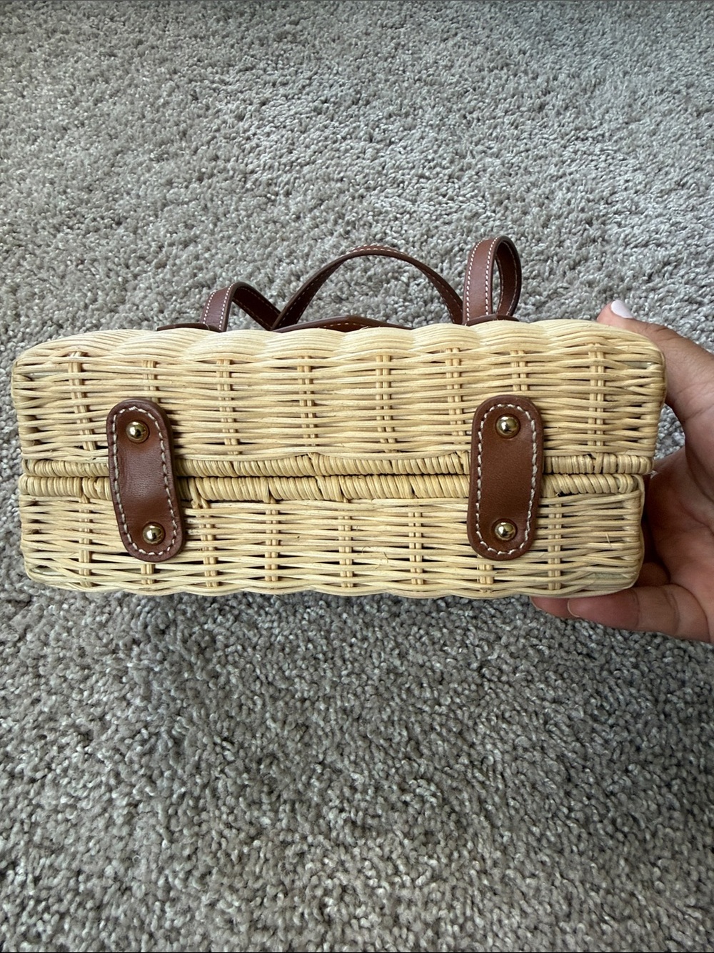 Small rattan top-handle bag - Picture 6 of 8